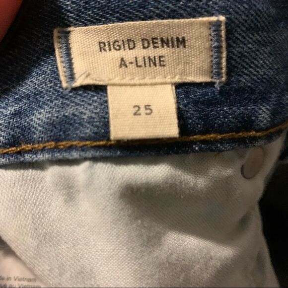 Madewell rigid denim mini skirt a-line - Picture 8 of 9